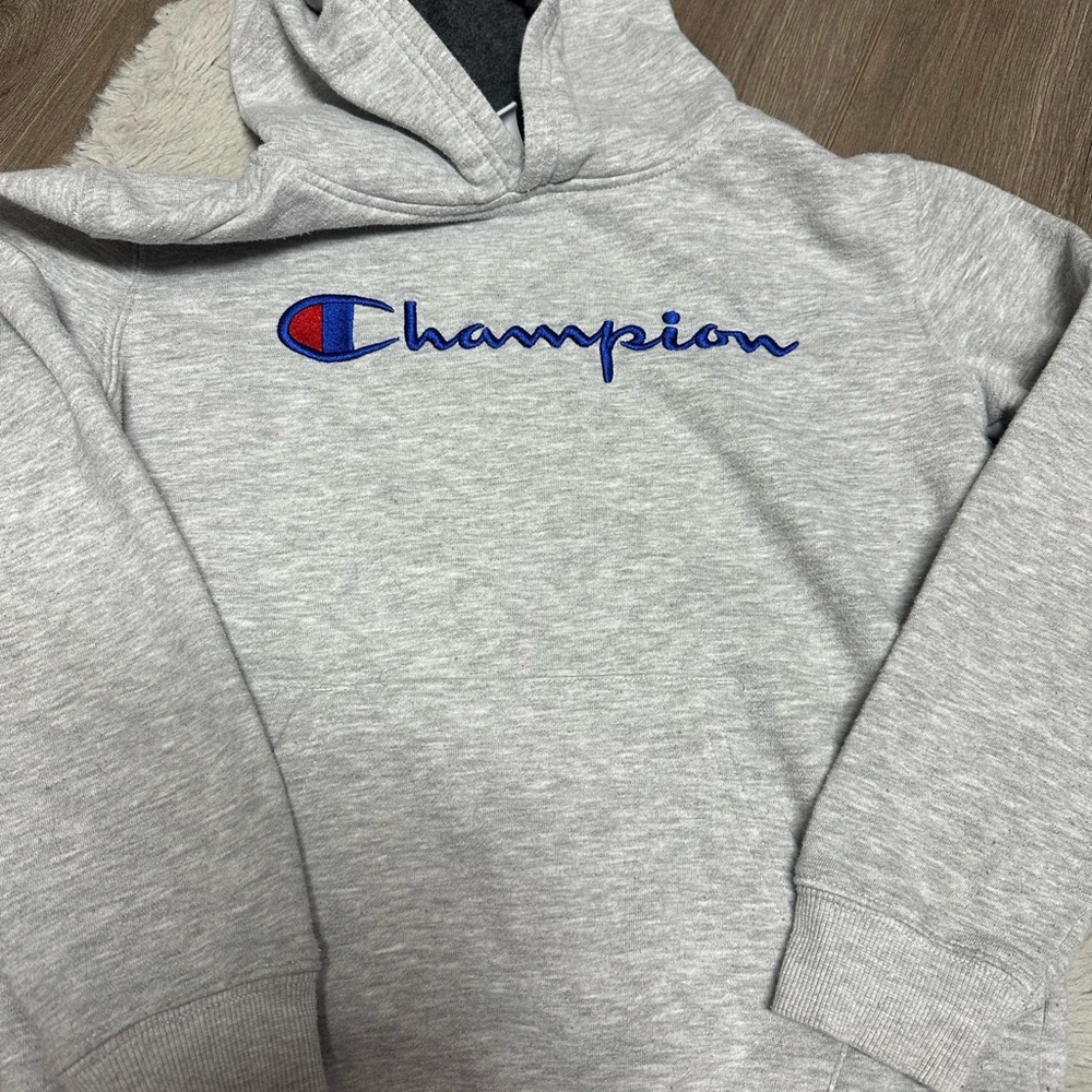 Boys Champion Gray Hoodie